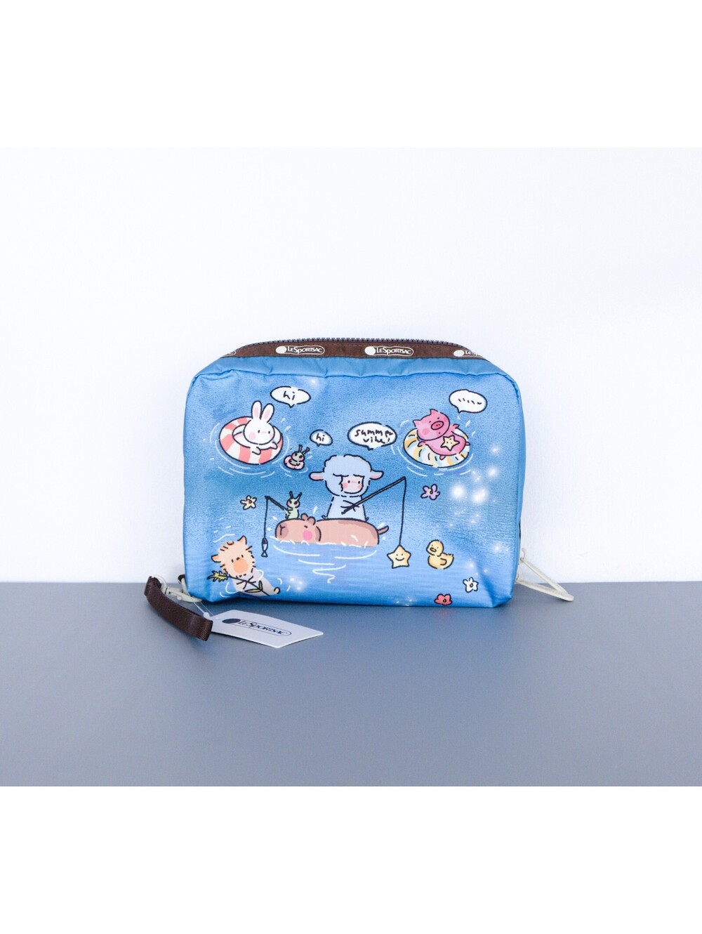 LeSportsac x Sheep Iris Extra Large Rectangular Cosmetic Bag NWT